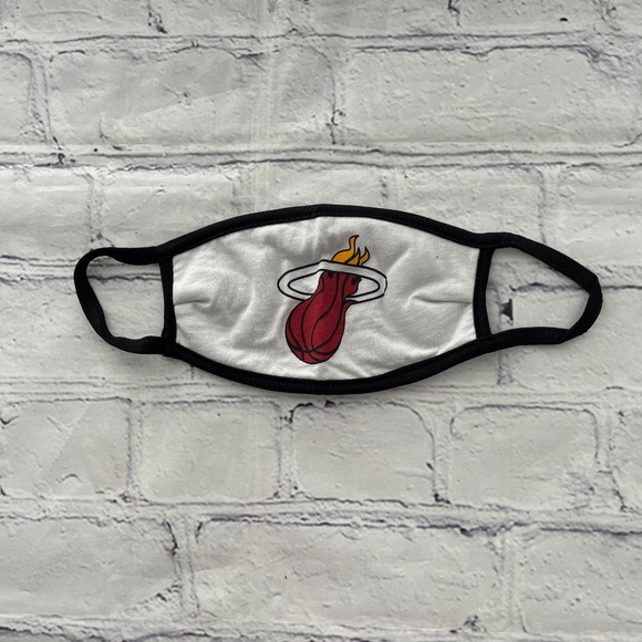 NBA Cotton Face Mask - White/Black - Picture 1 of 3